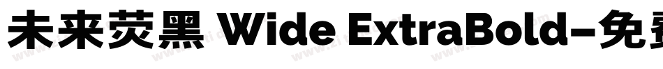未来荧黑 Wide ExtraBold字体转换